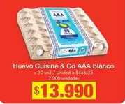 Cuisine & Co - Huevo AAA Blanco