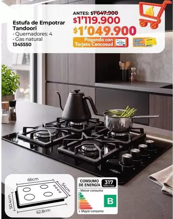 Haceb - Estufa De Empotrar Tandoori 1345550