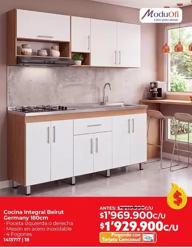 ModuOfi - Cocina Integral Beirut Germany 180cm 1413717/18