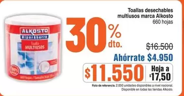Alkosto - Toallas desechables multiusos