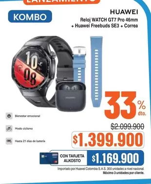 Huawei - Reloj WATCH GT7 Pro 46mm +  Freebuds SE3 + Correa