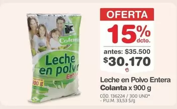 Colanta - Leche en Polvo Entera