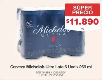 Cerveza Ultra Lata 6 Und x 269 ml