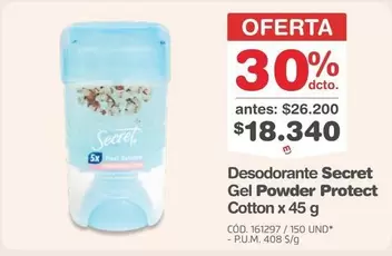 Protect - Desodorante Gel Powder Cotton