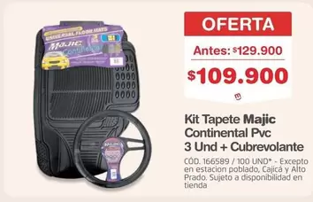 Universal - Kit Tapete Continental Pvc 3 Und + Cubrevolante