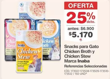 Snacks para Gato Chicken Broth y Chicken Stew