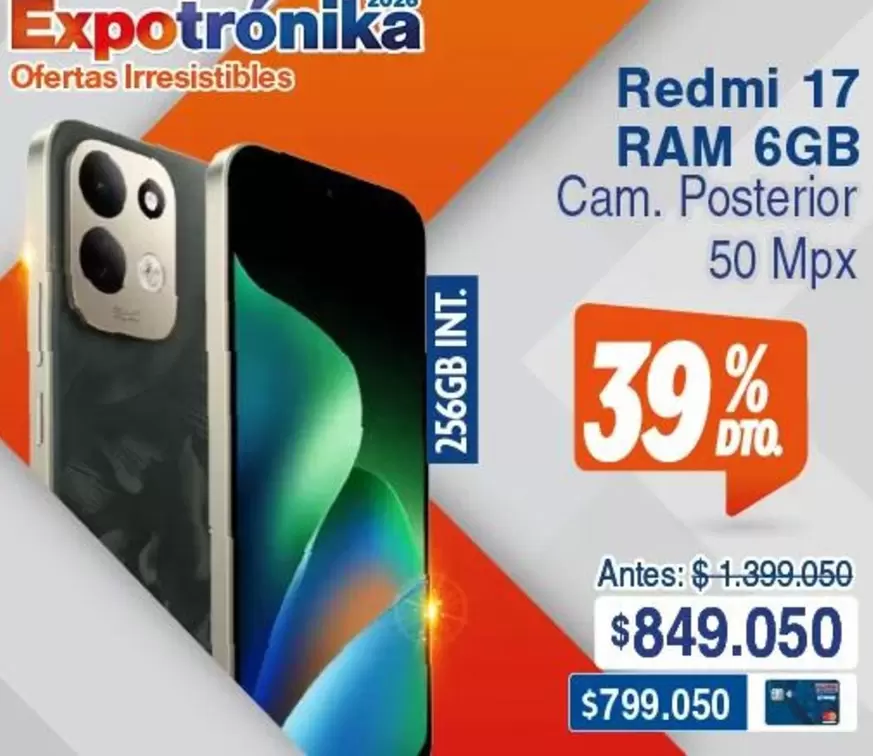 Redmi 17 RAM 6GB Cam. Posterior 50 Mpx