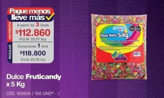 Dulce Fruticandy x 5 Kg