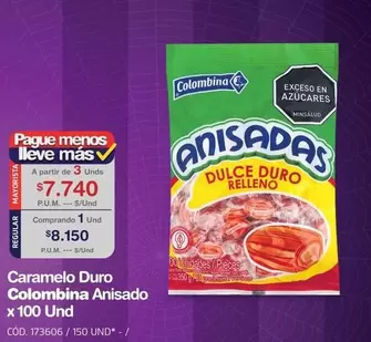 Colombina - Caramelo Duro Anisado x 100 Und