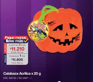 Happy - Calabaza Acrílica x 20 g CÓD. 166730