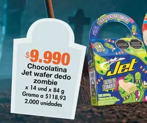Jet - Chocolatina Wafer Dedo Zombie