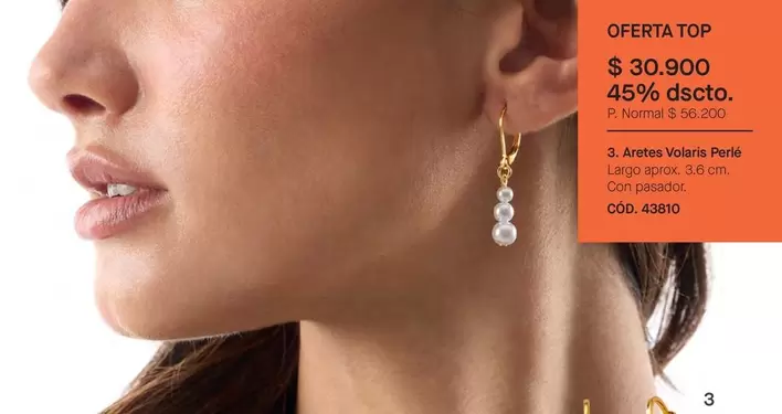 Aretes Volaris Perla