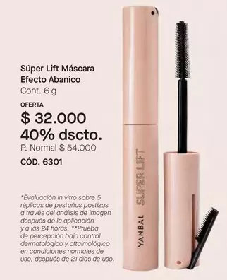 Yanbal - Súper Lift Máscara Efecto Abanico CÓD. 6301