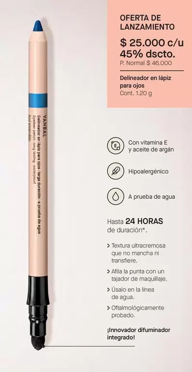 Yanbal - Delineador en lápiz para ojos