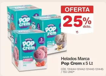 Crem Helado - Helados Pop Crem x 5 Lt