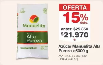 Manuelita - Azúcar Alta Pureza x 5000 g