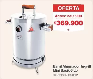 Ingrill - Barril Ahumador Mini Basik 6 Lb
