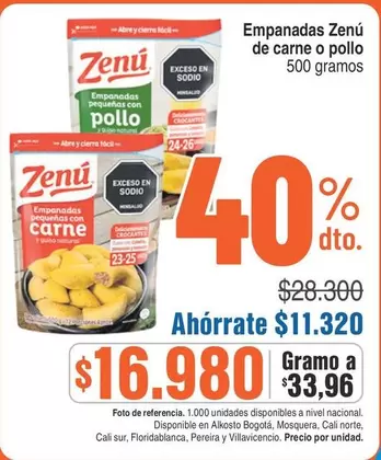 Zenú - Empanadas de carne o pollo