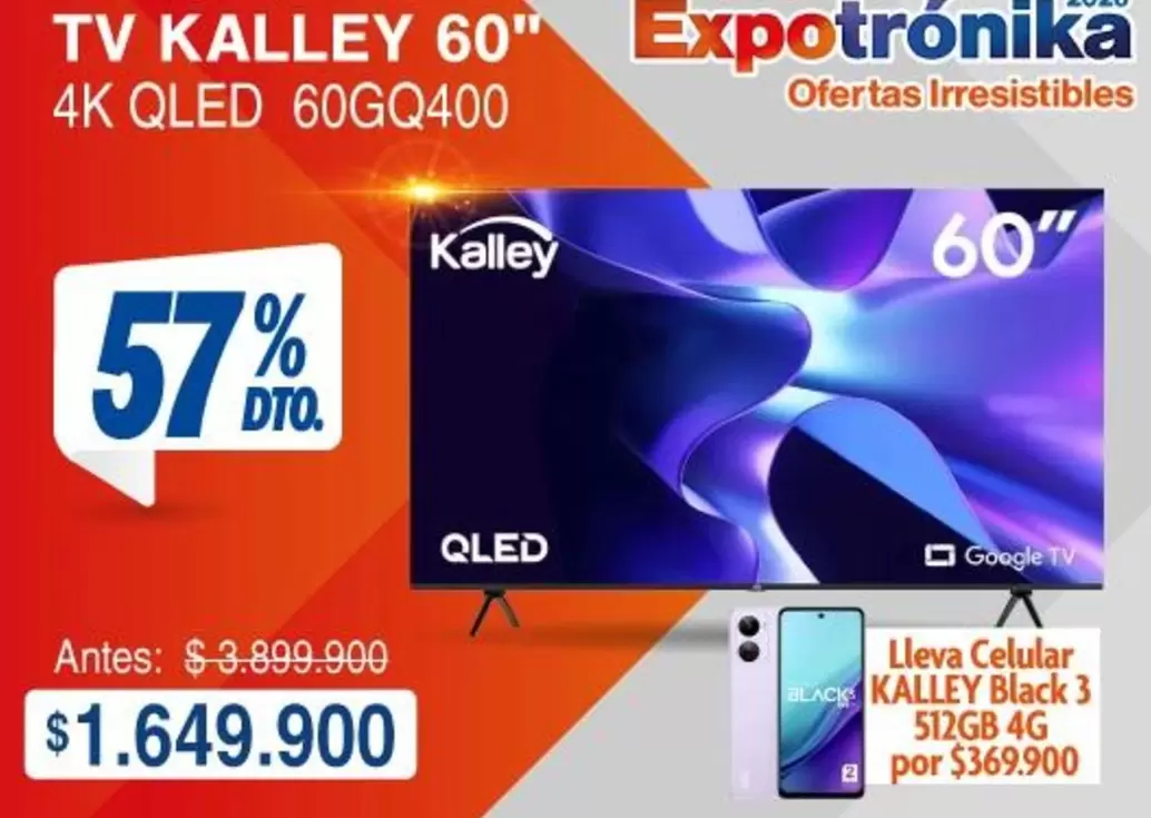 Kalley - TV 60" 4K QLED 60GQ400