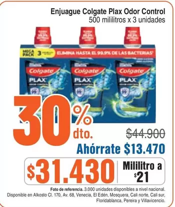 Colgate - Enjuague Plax Odor Control