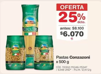 Conzazoni - Pastas x 500 g