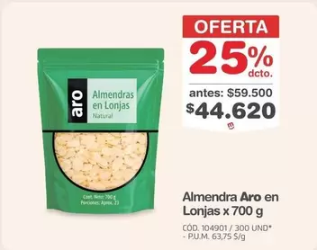 Aro - Almendra en Lonjas x 700 g