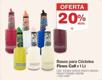 Bases para Cócteles