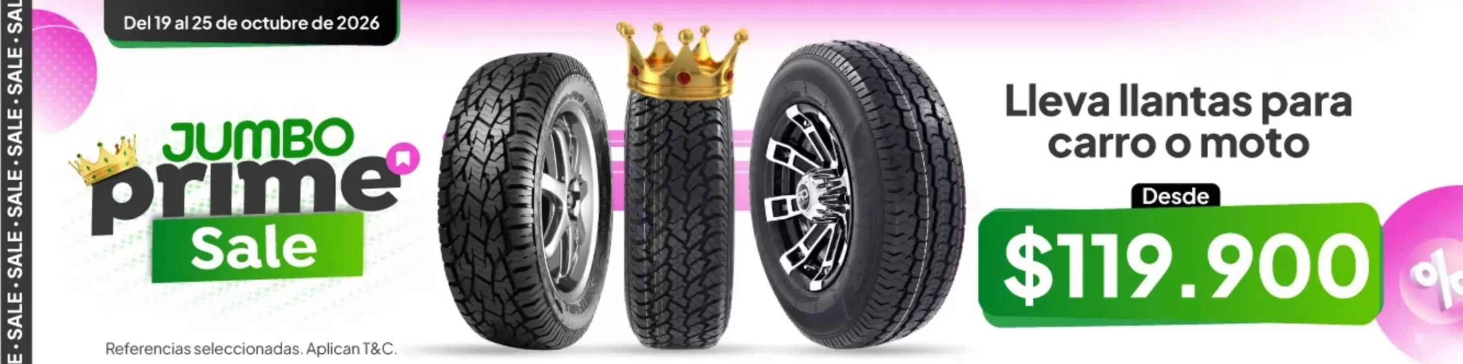 Jumbo - Llantas para carro o moto