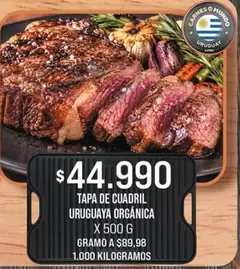 Tapa De Cuadril Uruguaya Orgánica
