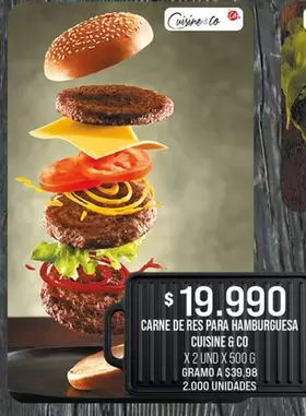 Cuisine & Co - Carne De Res Para Hamburguesa