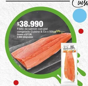 Cuisine & Co - Filete De Salmón Con Piel Congelado