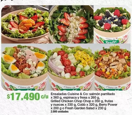 Cuisine & Co - Ensaladas : Salmón Parrillado