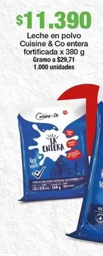 Cuisine & Co - Leche En Polvo Entera Fortificada