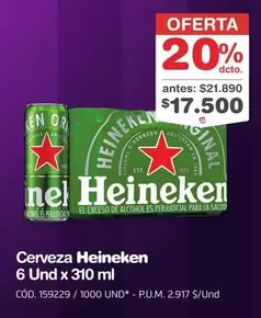Heineken - Cerveza 6 Und x 310 ml