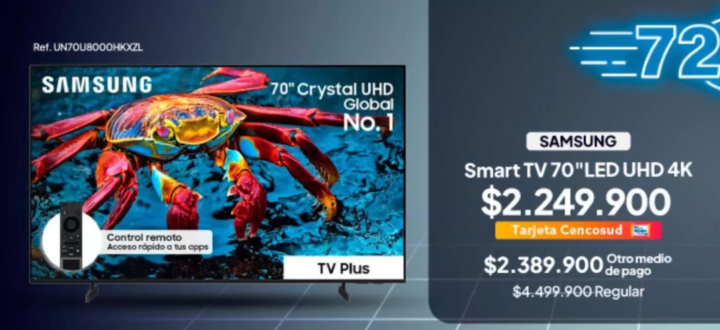 Samsung - Smart TV 70"LED UHD 4K