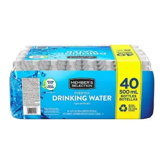 Member's Selection Agua Purificada 40 Unidades / 500 mL / 16.9 oz