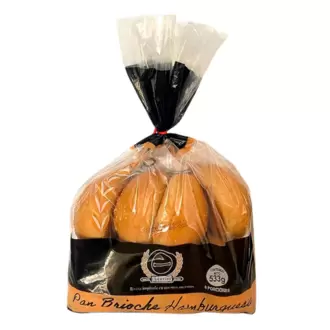 Thearion Pan Brioche para Hamburguesa de Trigo Fortificado 8 Unidades / 66 g