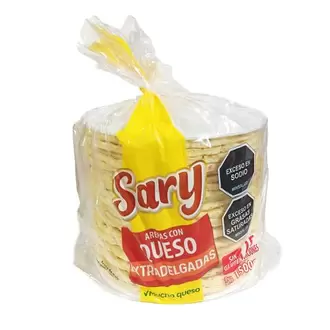 Sary Arepa Extradelgada con Queso 25 Unidades 1.5 kg / 3.3 lb
