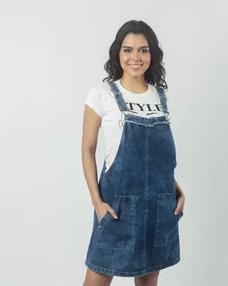 Vestido Jardinera Denim Now Magazine