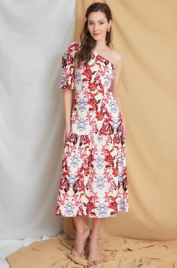 Vestido largo solo hombro