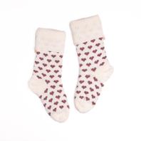 MEDIAS LANA CORAZONES BEIGE