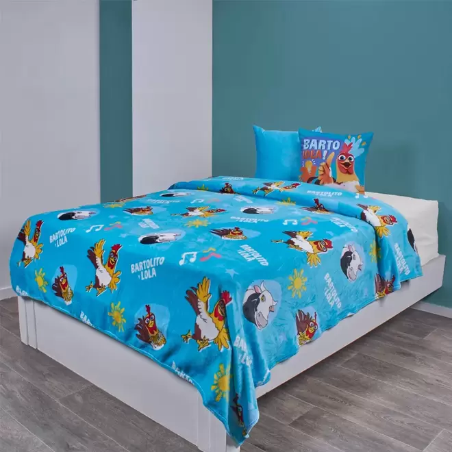 Cobija flannel estampación rotativa Granja