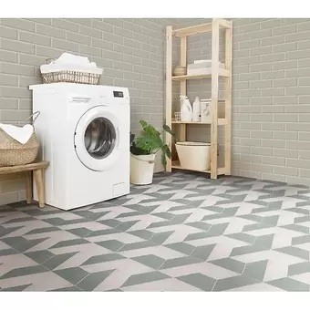 Piso Pared Hexágono Marden Verde Cara Única 23.2X26.8
