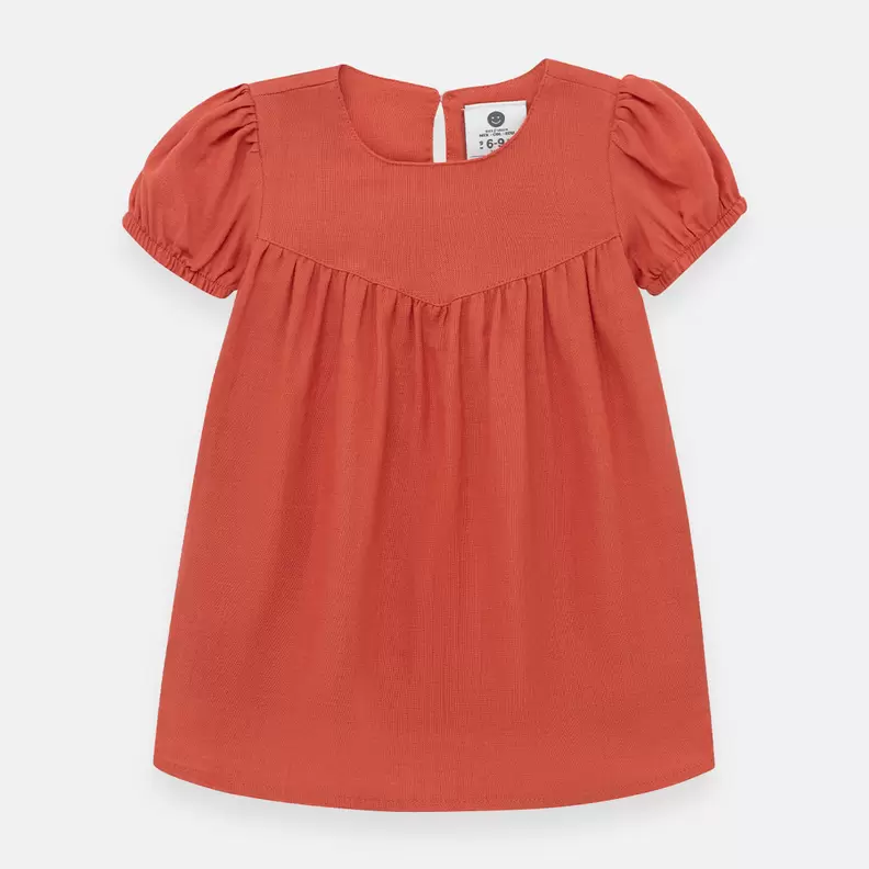 Vestido manga corta para recién nacida niña