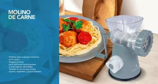 Molino de carne manual onoff