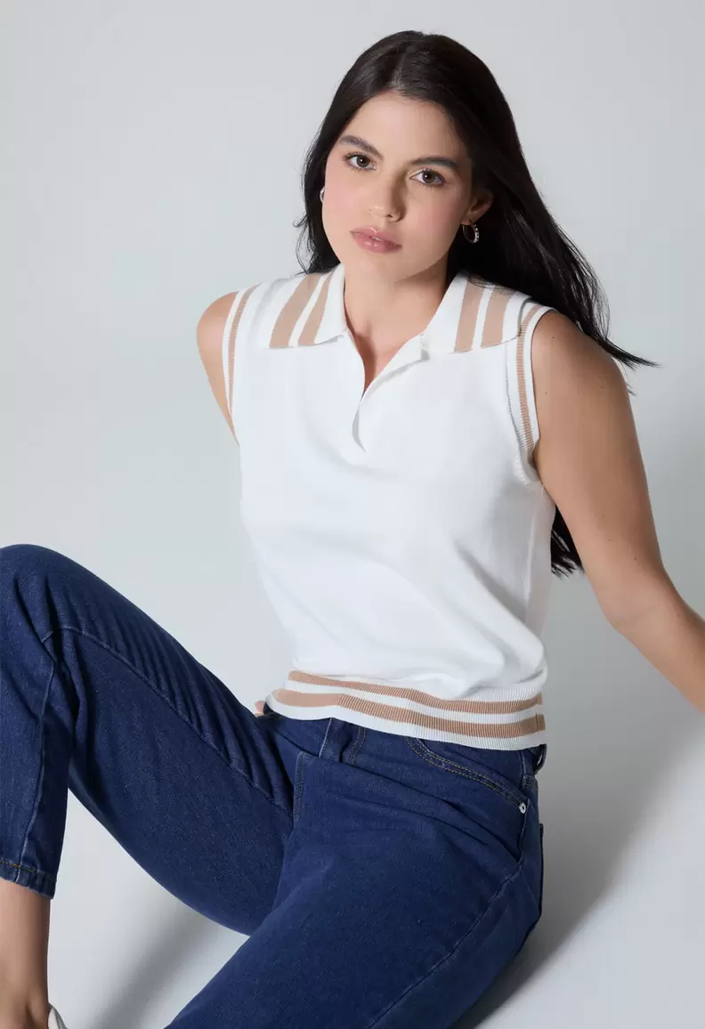 Chaleco tejido para mujer