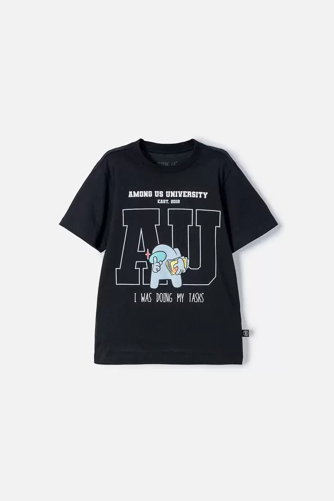 Camiseta de Among Us negro para teens niño