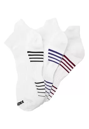 PRE0063-BLA Medias Tobilleras Unisex (Pack 3 pares surtidos)