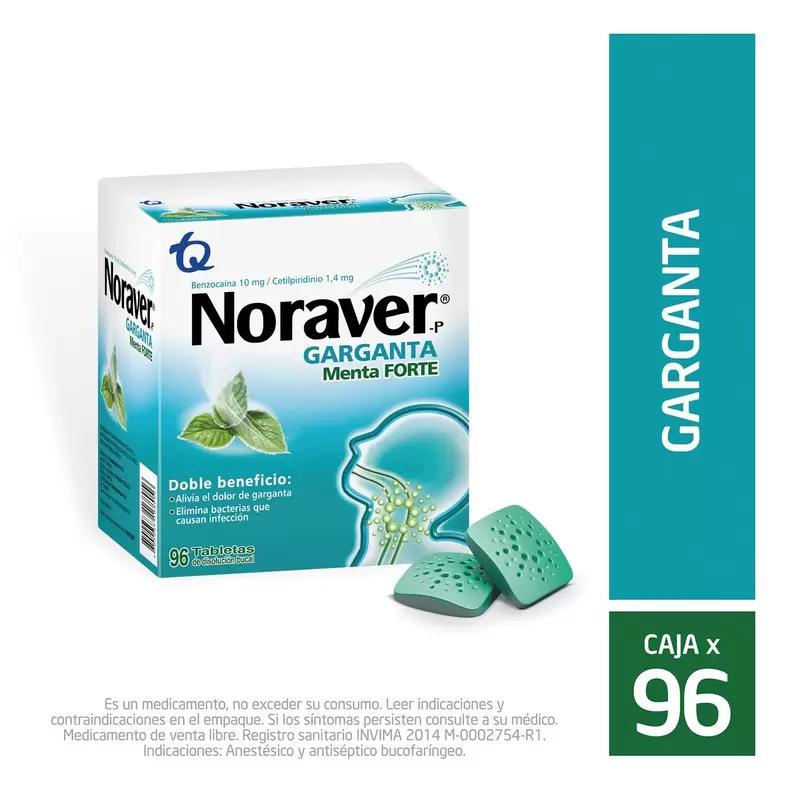 Noraver Menta Tableta Bucal