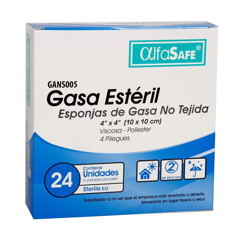 Gasa No Tejida Esteril 4x4 Pulgadas